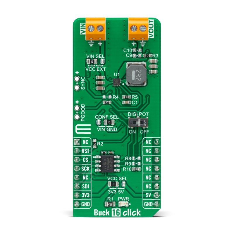 MikroElektronika Buck 16 Click DC-DC Converter for TPS62912 for mikroBUS Socket