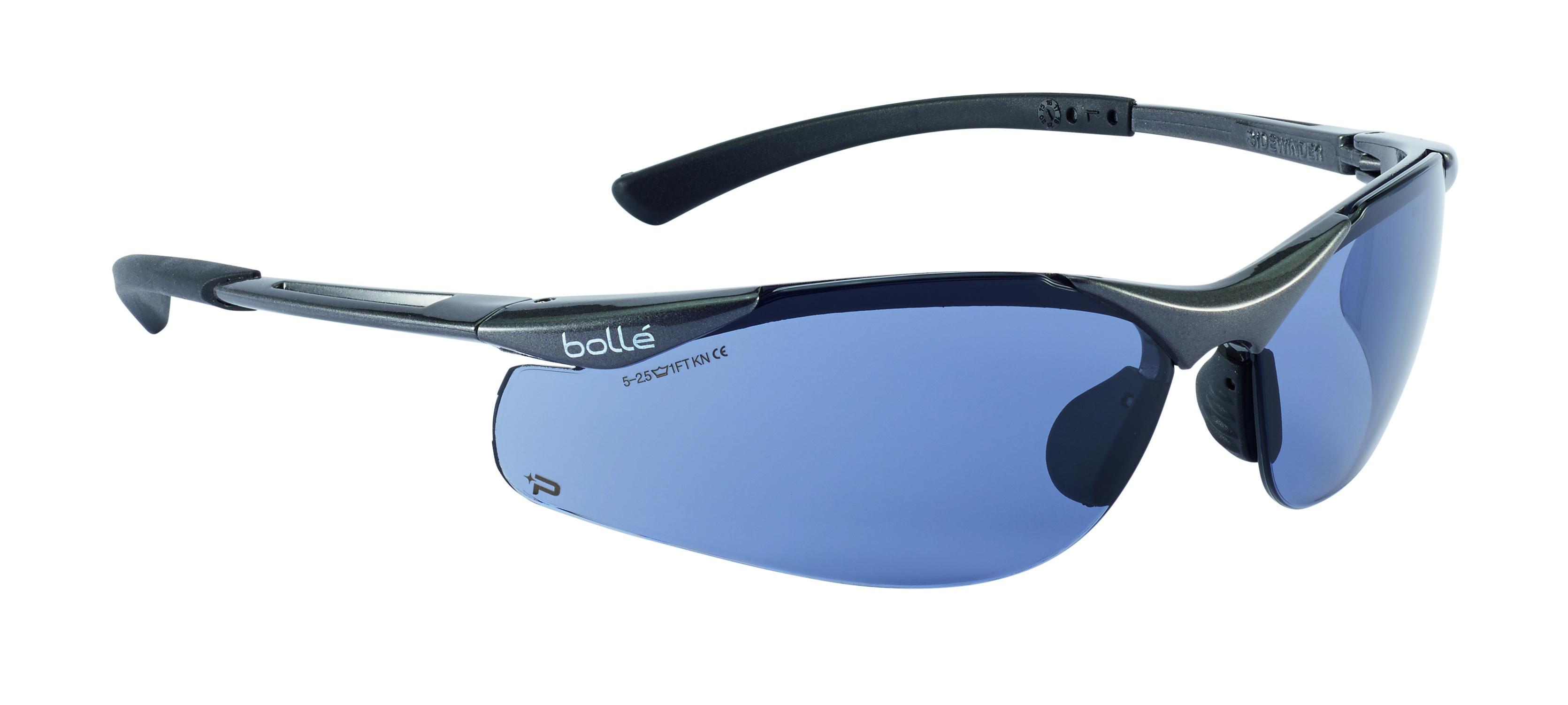 Bolle CONTOUR II Anti-Mist Safety Glasses, Smoke PC Lens