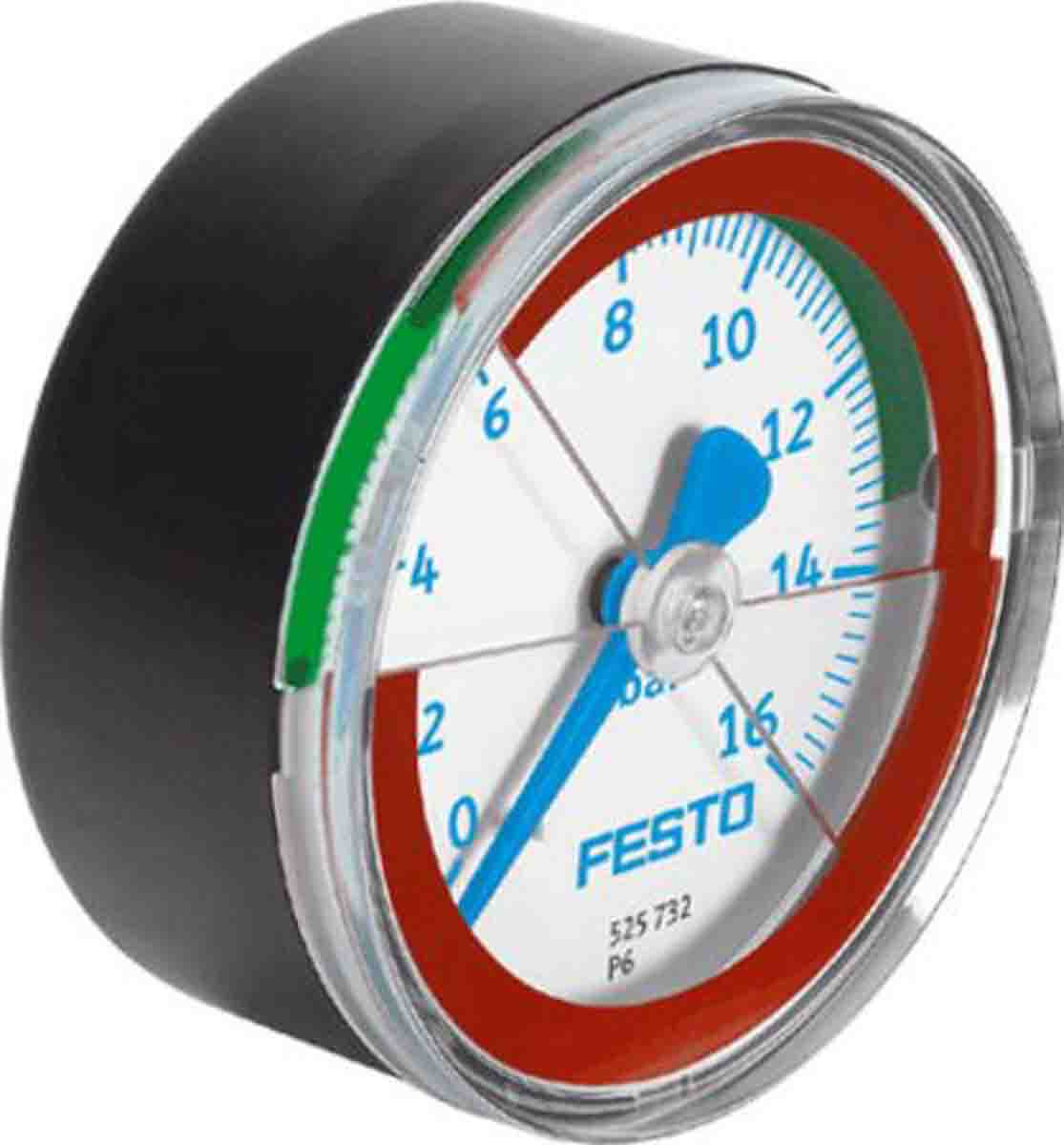 Festo Analogue Pressure Gauge 16bar Back Entry 40mm Outside Diameter