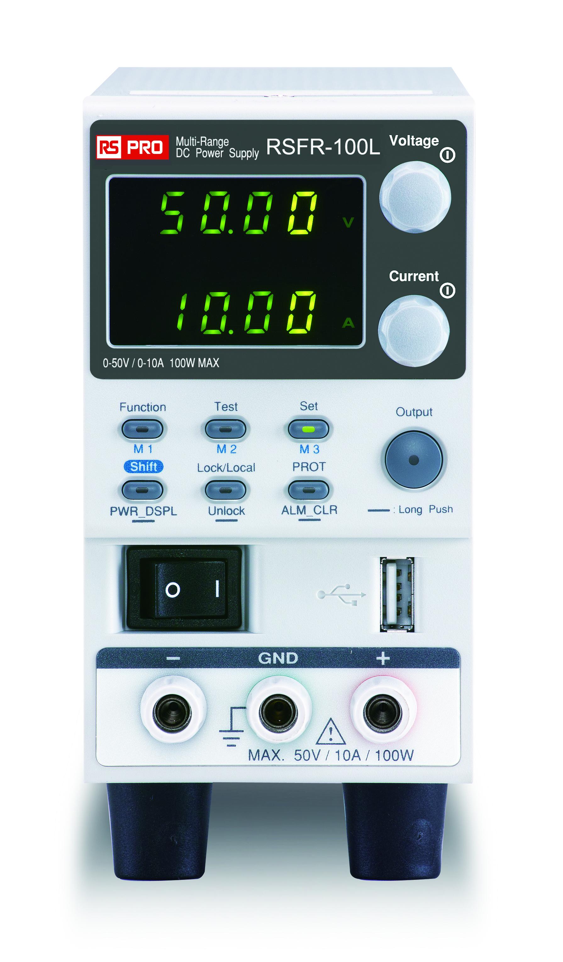 RS PRO Digital Bench Power Supply, 0 → 50V, 10A, 1-Output, 100W