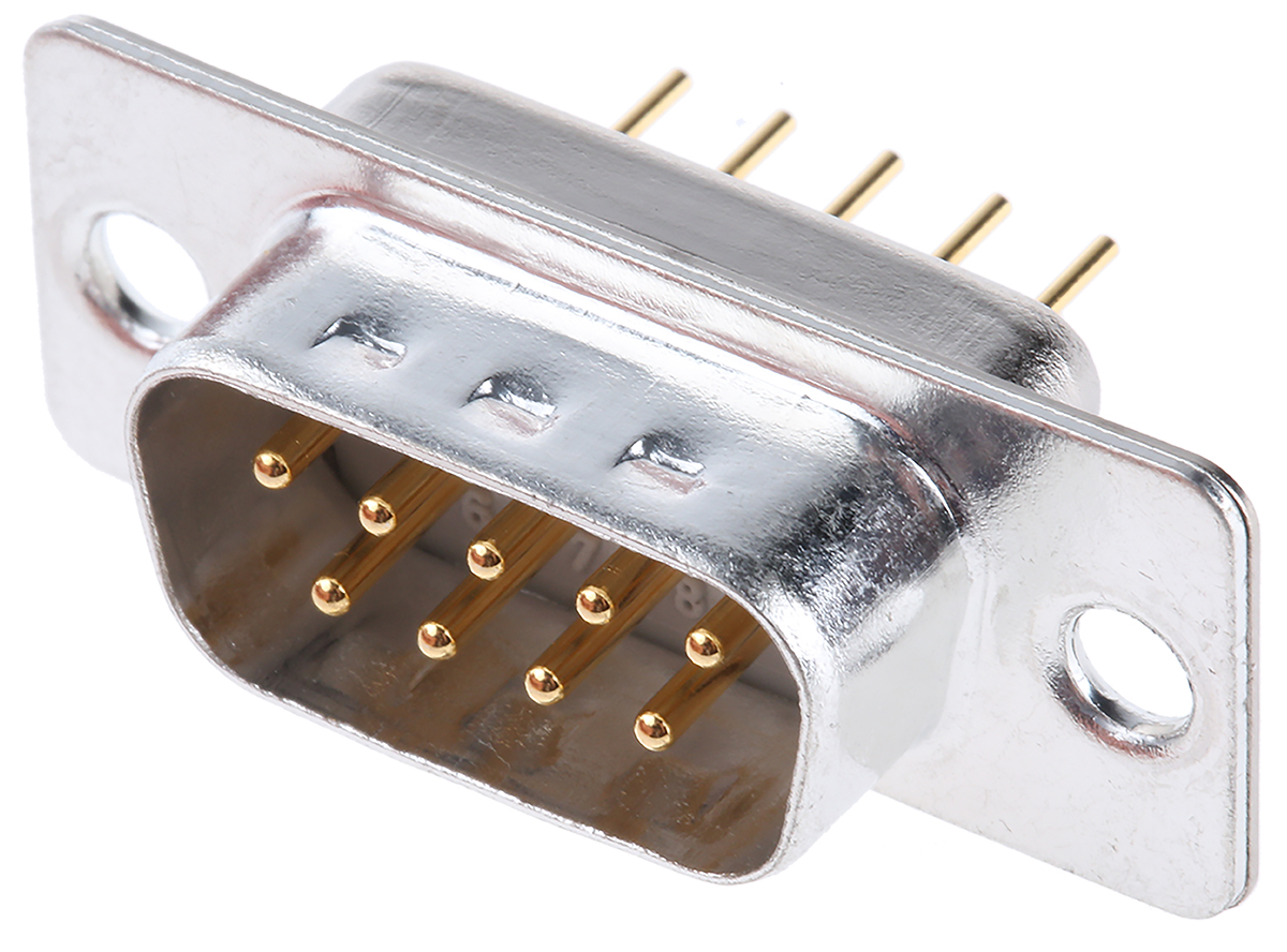 Cinch FD 9 Way Through Hole D-sub Connector Plug, 2.76mm Pitch