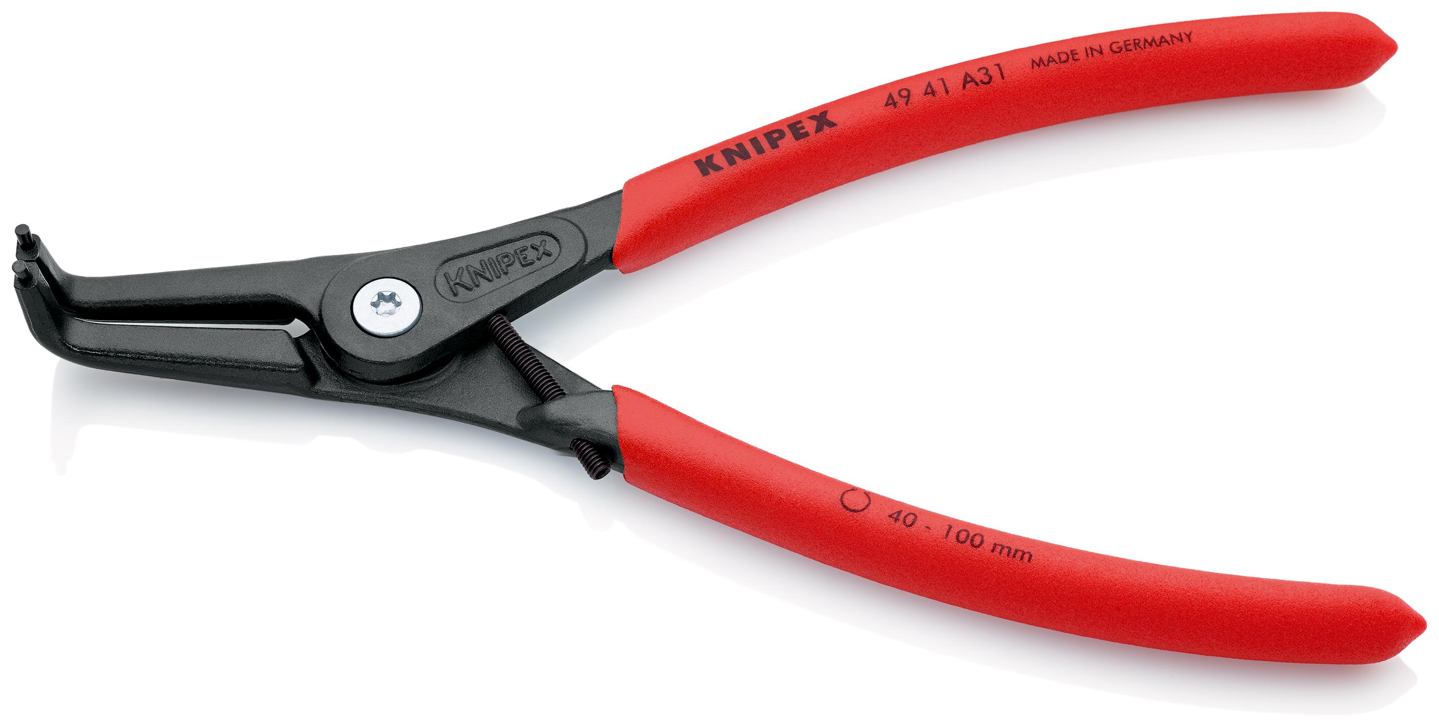 Knipex Circlip Pliers, 210 mm Overall, Angled Tip
