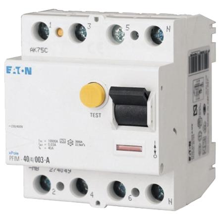 Eaton RCD, 25A, 4 Pole, 300mA, Type AC