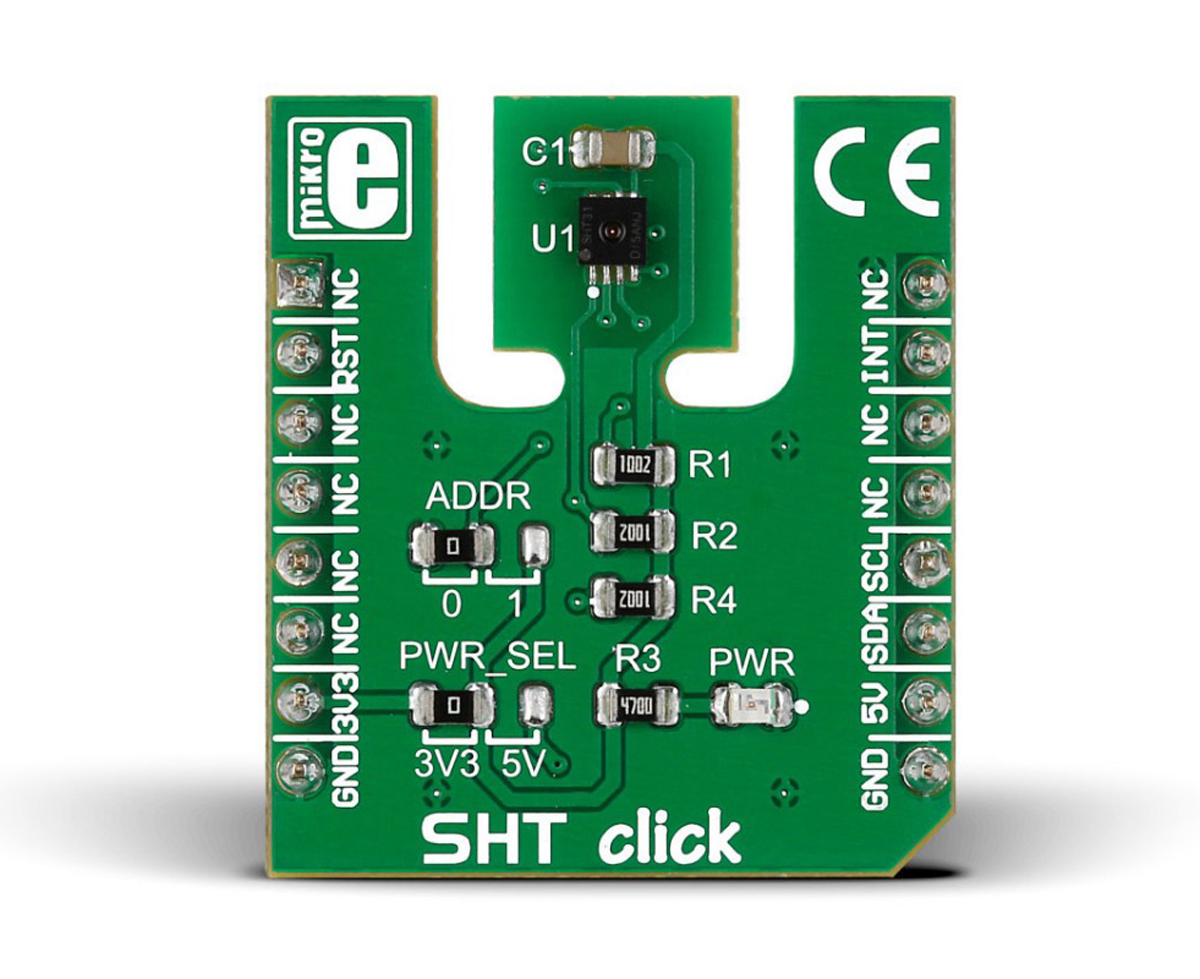 MikroElektronika SHT Click Temperature & Humidity Sensor MikroBus Click Board for SHT3x-DIS