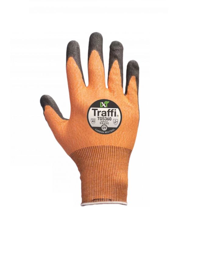 Traffi Traffi Elastane, Glass, Nylon, Polyester, Polyethylene, Steel Work Gloves, Size 5-12