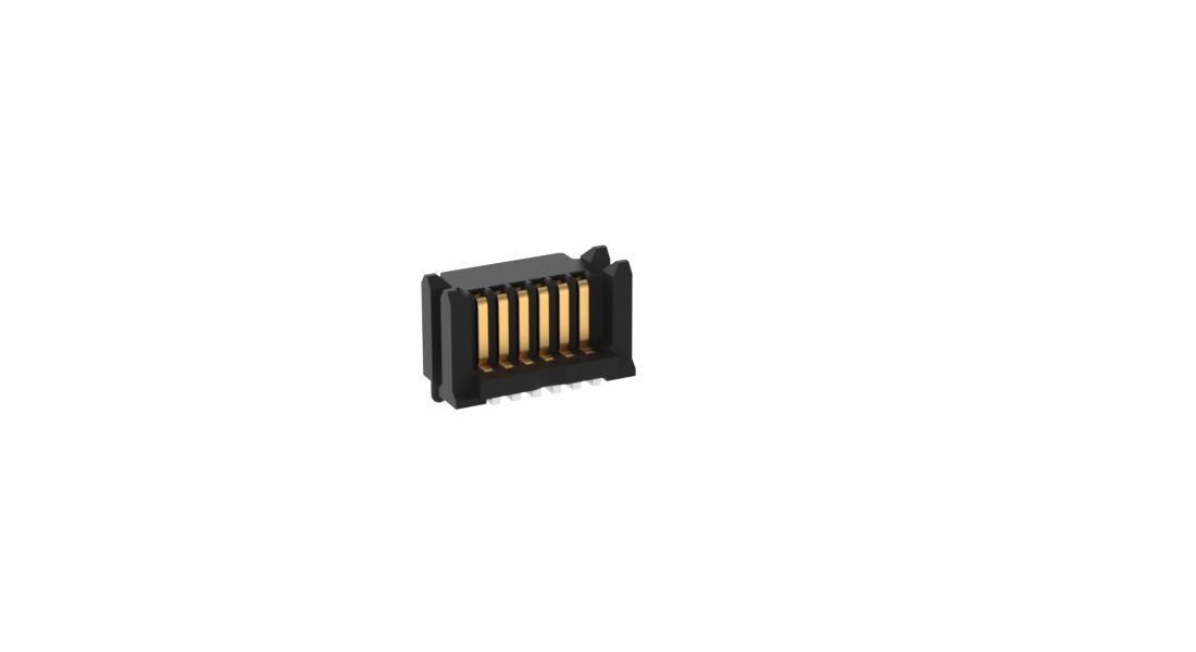 ERNI MicroStac Series Vertical Surface PCB Header, 6 Contact(s), 0.8 mm Pitch, 1 Row, Shrouded