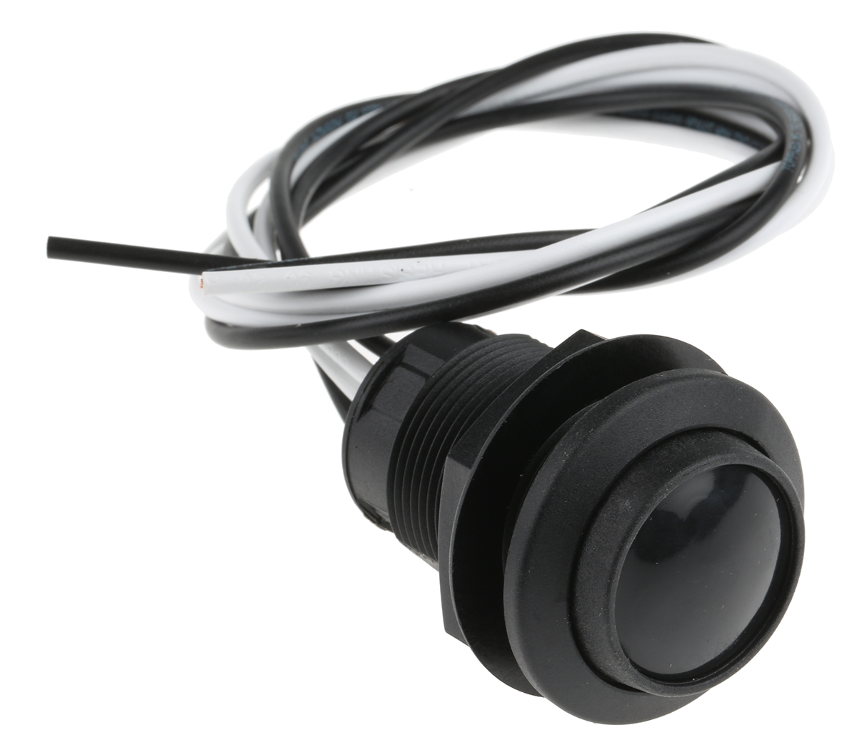 ITW Switches 49-76 Series Push Button Switch, Momentary, Panel Mount, 30.5mm Cutout, SPST, Clear LED, 250V ac, IP67