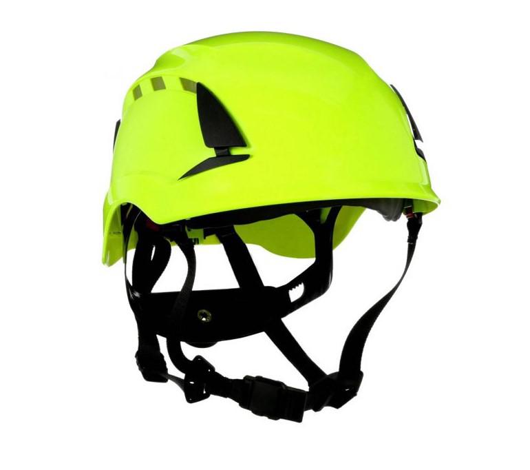 3M X5000 Green Helmet with Chin Strap, AdjustableVentilated