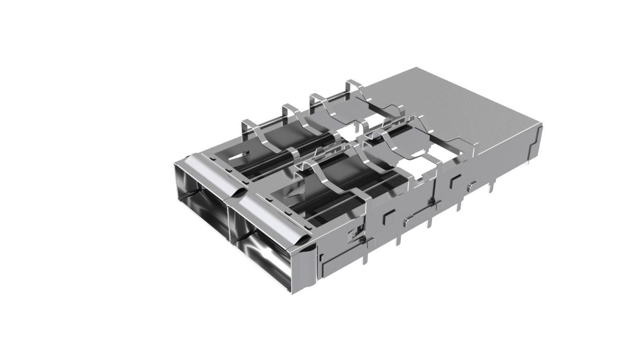 Amphenol Communications Solutions QSFP-DD I/O Connector Plug 76-Position, UE36C2620005011