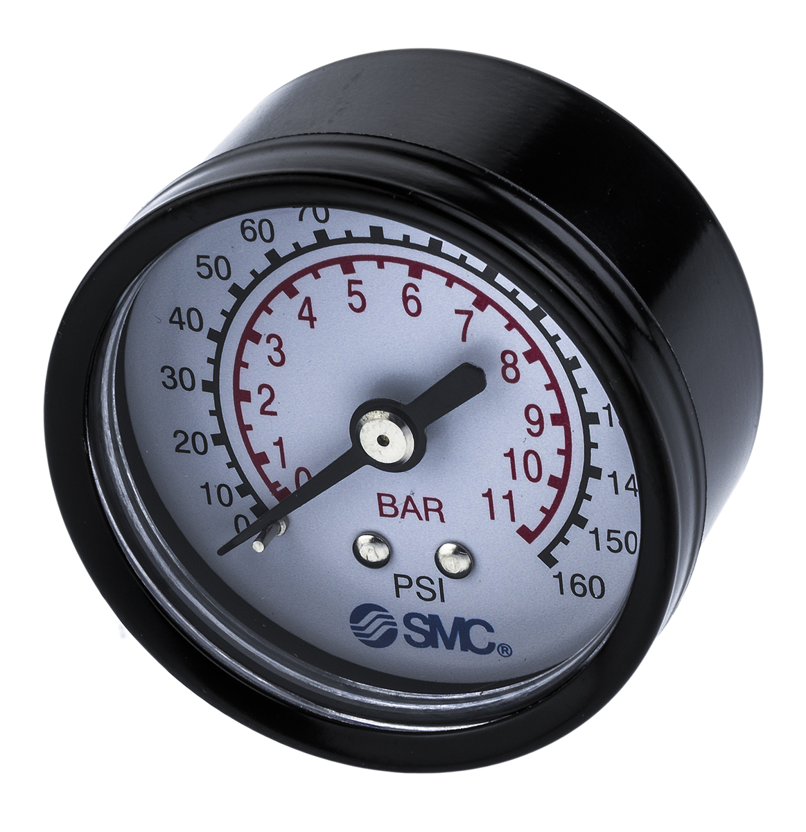 SMC Female, One-Touch Fitting, R(Pt) Threaded, Male Pressure Gauge 50 mm 10 bar