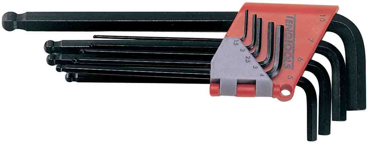 Teng Tools 9 piece L Shape Metric Hex Key Set, 1.5 → 10mm