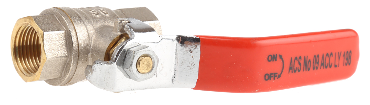 Sferaco Brass Full Bore, 2 Way, Ball Valve, Threaded, BSPP 3/8in, 40bar Operating Pressure