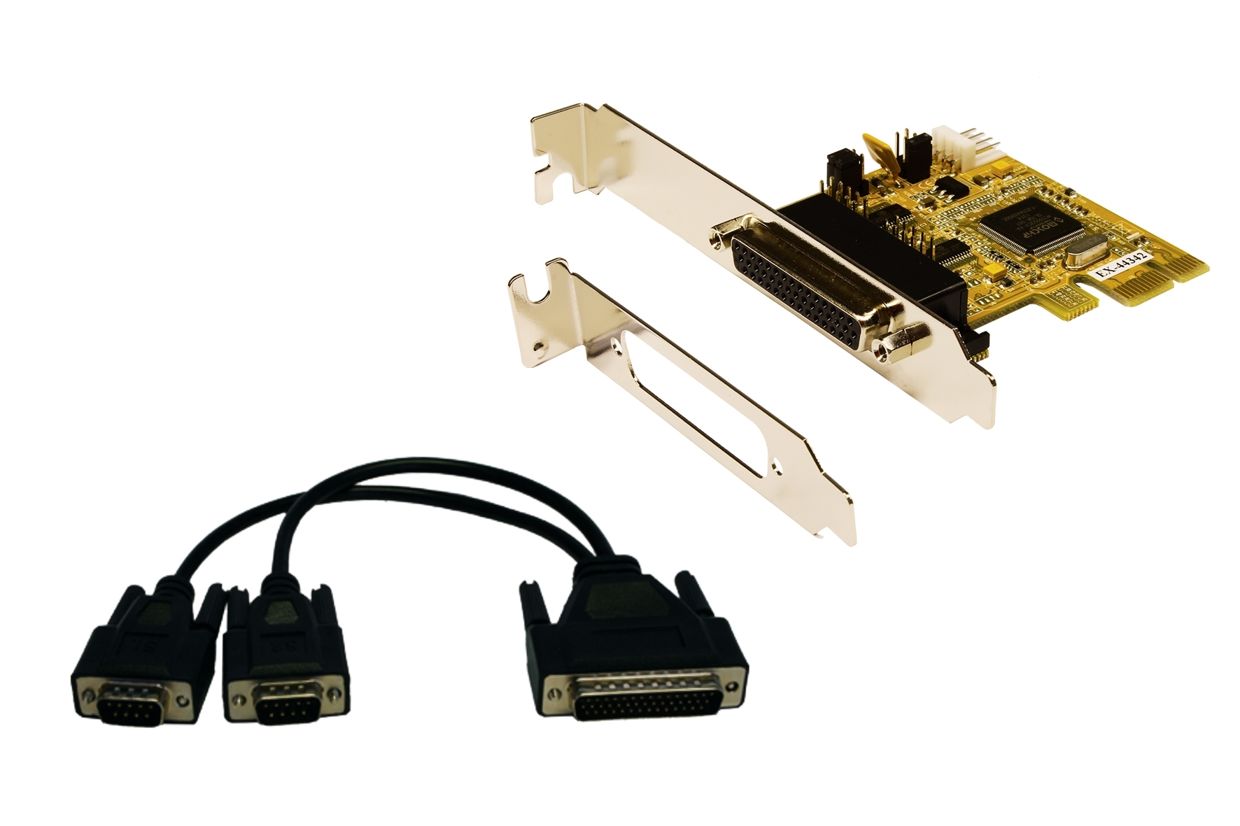 Exsys 2 Port PCIe RS232 Serial Card