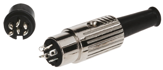 RS PRO 6 Pole Din Socket, 1A, 100 V ac, Push Lock, Female, Cable Mount