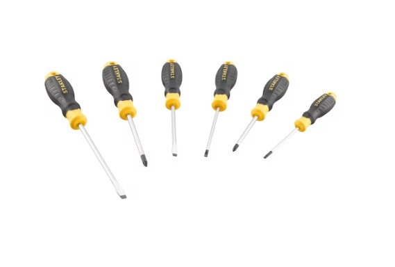 Stanley Flared, Parallel, Phillips Screwdriver Sets, 4-Piece