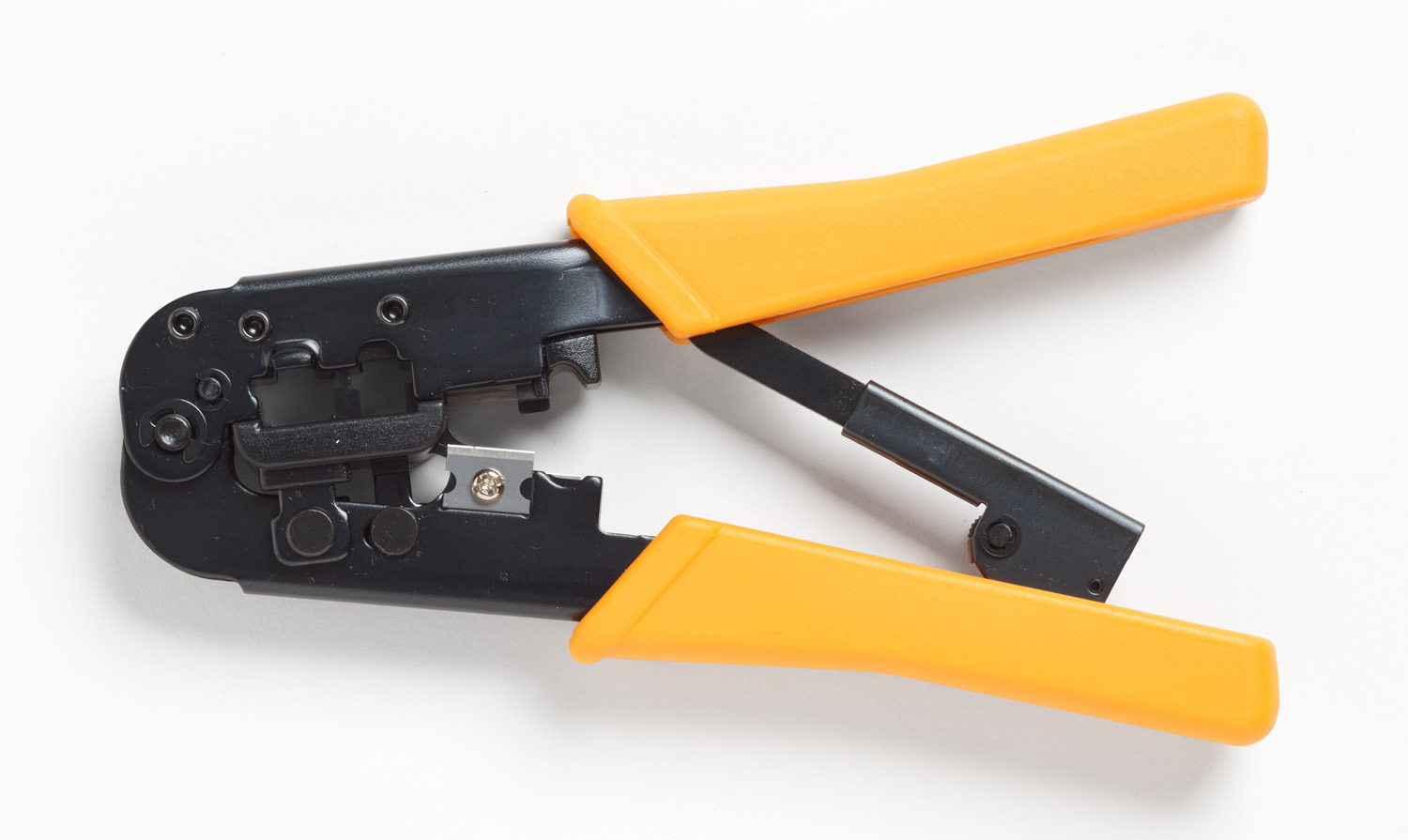Fluke Networks Hand Ratcheting Crimp Tool for RJ11 Connectors, RJ12 Connectors, RJ45 Connectors