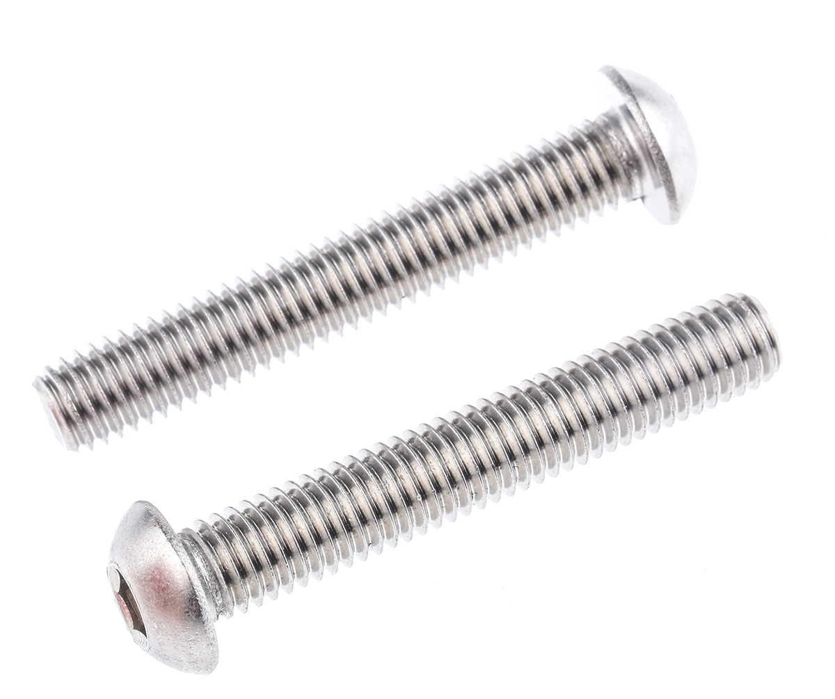 RS PRO Stainless Steel Hex Socket Button Screw, ISO 7380, M8 x 50mm