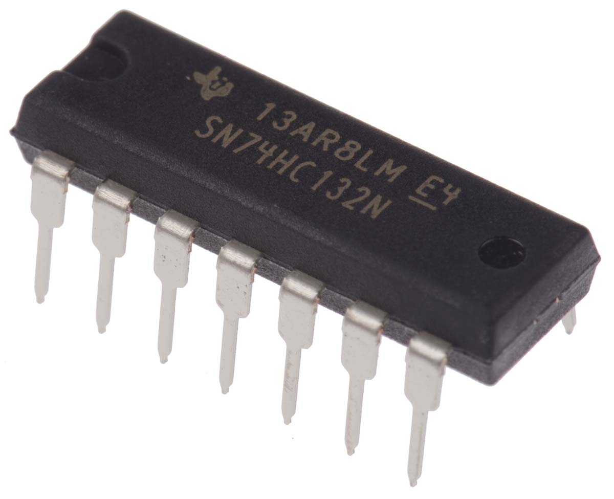 Texas Instruments SN74HC132N, Quad 2-Input NAND Schmitt Trigger Logic Gate, 14-Pin PDIP