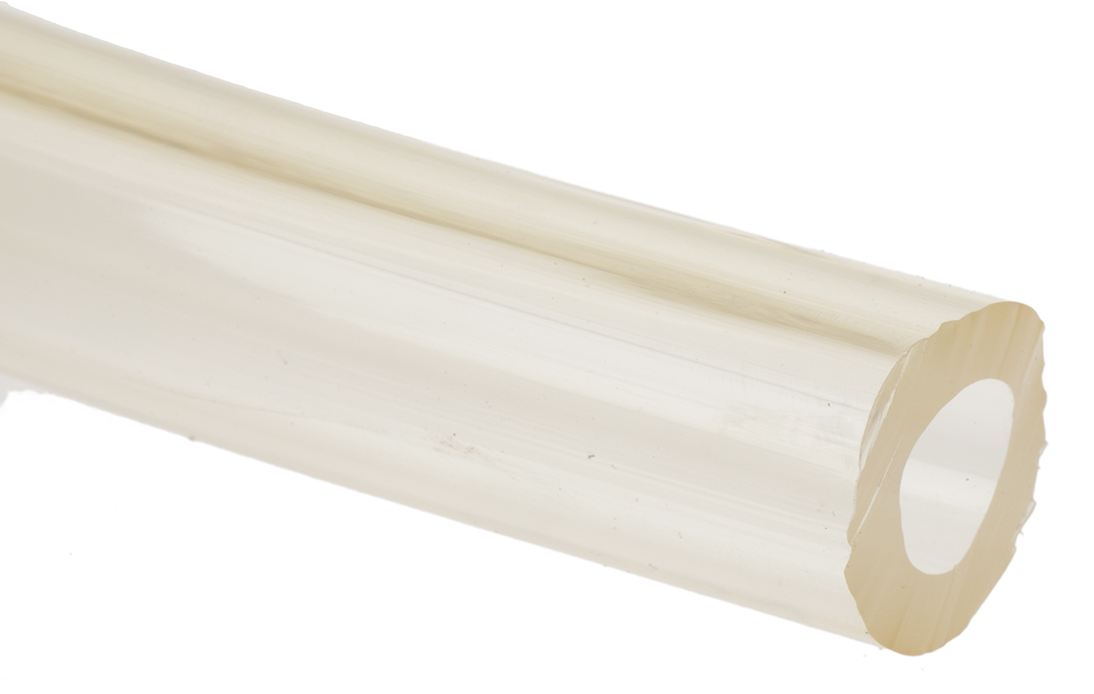 RS PRO PUR, Hose Pipe, 8mm ID, 14mm OD, Clear, 25m