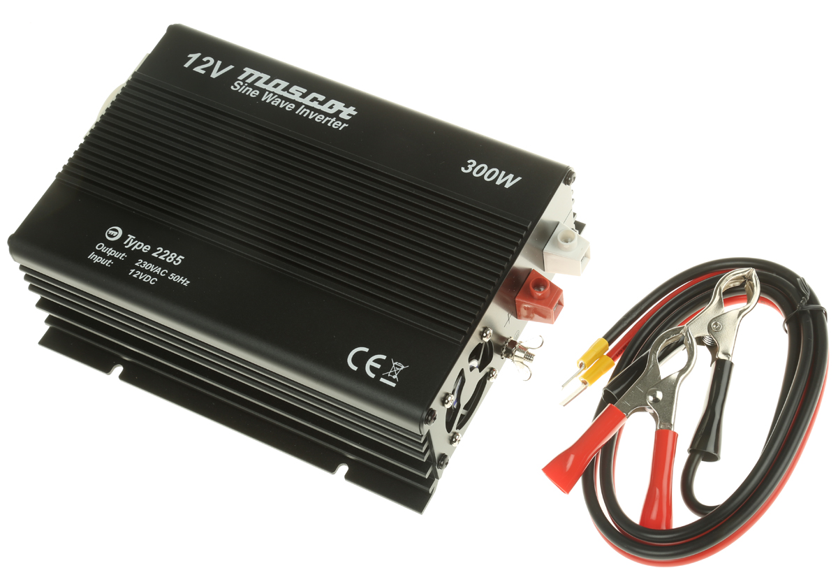 Mascot Pure Sine Wave 300W Power Inverter, 10 → 15V dc Input, 230V ac Output