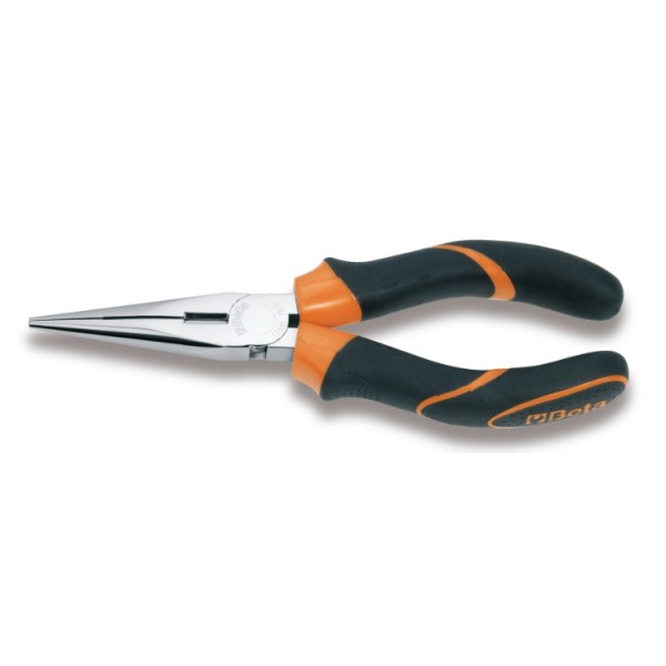 BETA Long Nose Pliers, 200 mm Overall, Straight Tip, 76mm Jaw