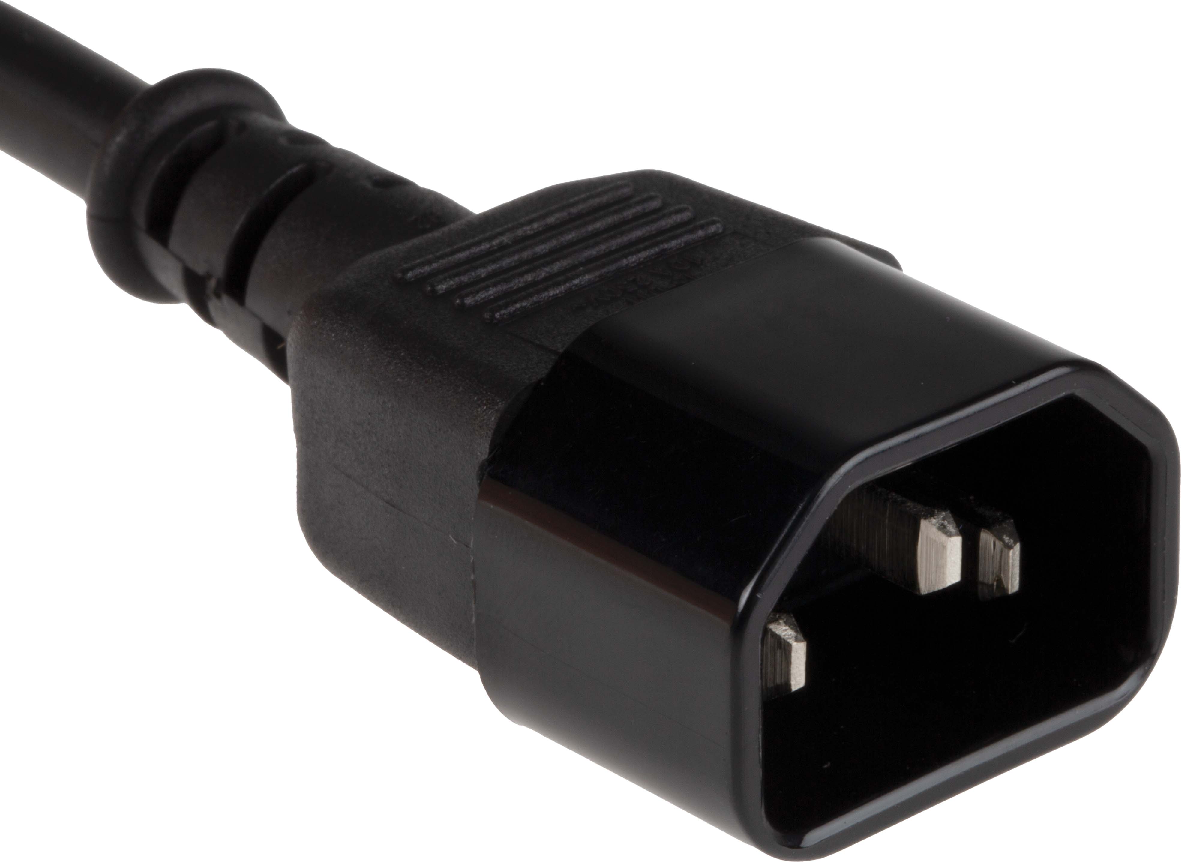RS PRO Straight IEC C13 Socket to Straight IEC C14 Plug Power Cord, 3m