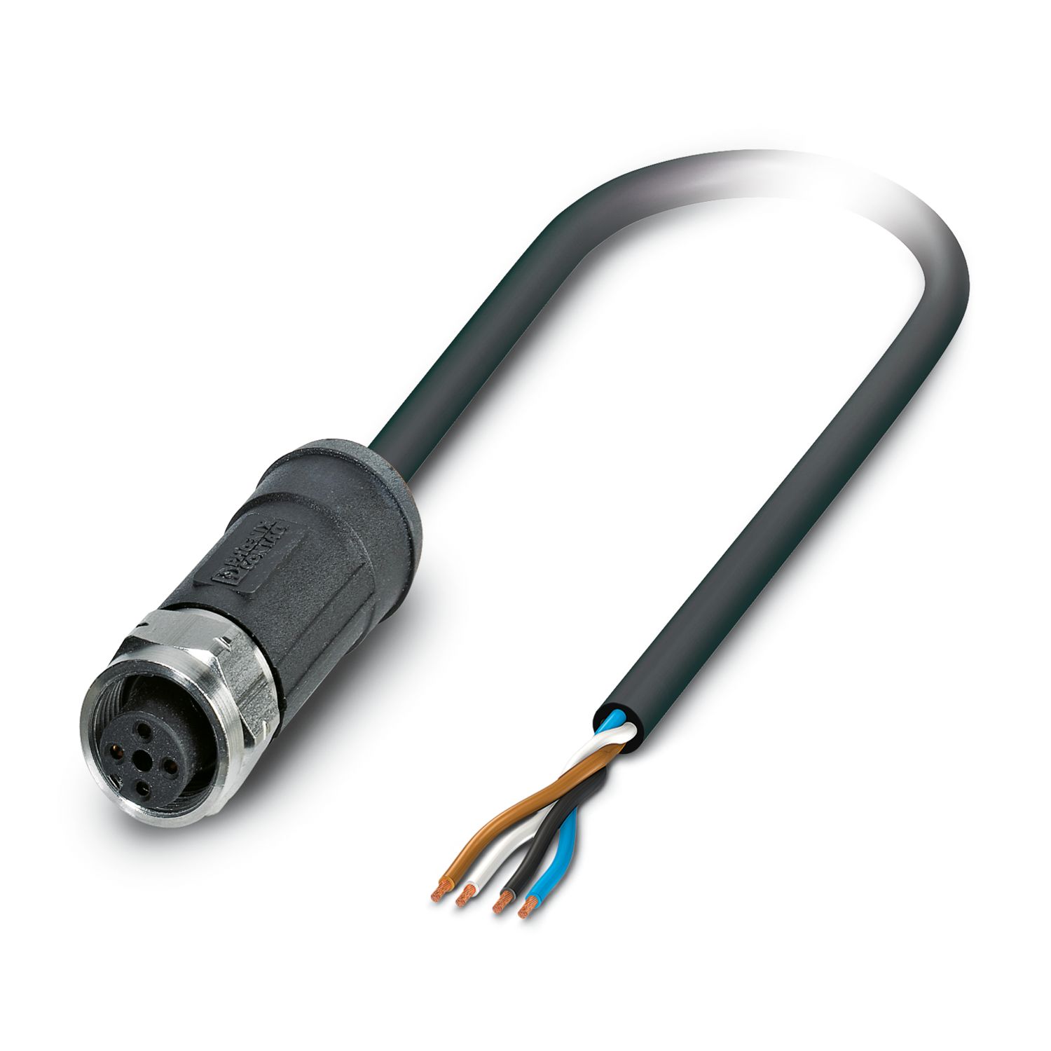Phoenix Contact Female 4 way M12 to 4 way Unterminated Sensor Actuator Cable, 2 m