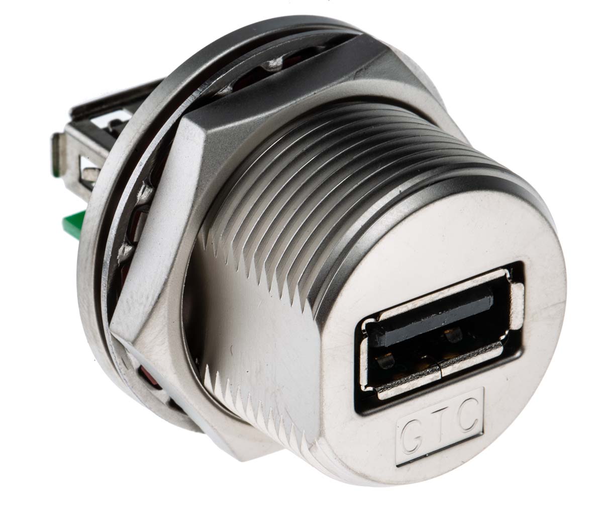 RS PRO Straight, Panel Mount, Socket- Single Port Type A USB Connector