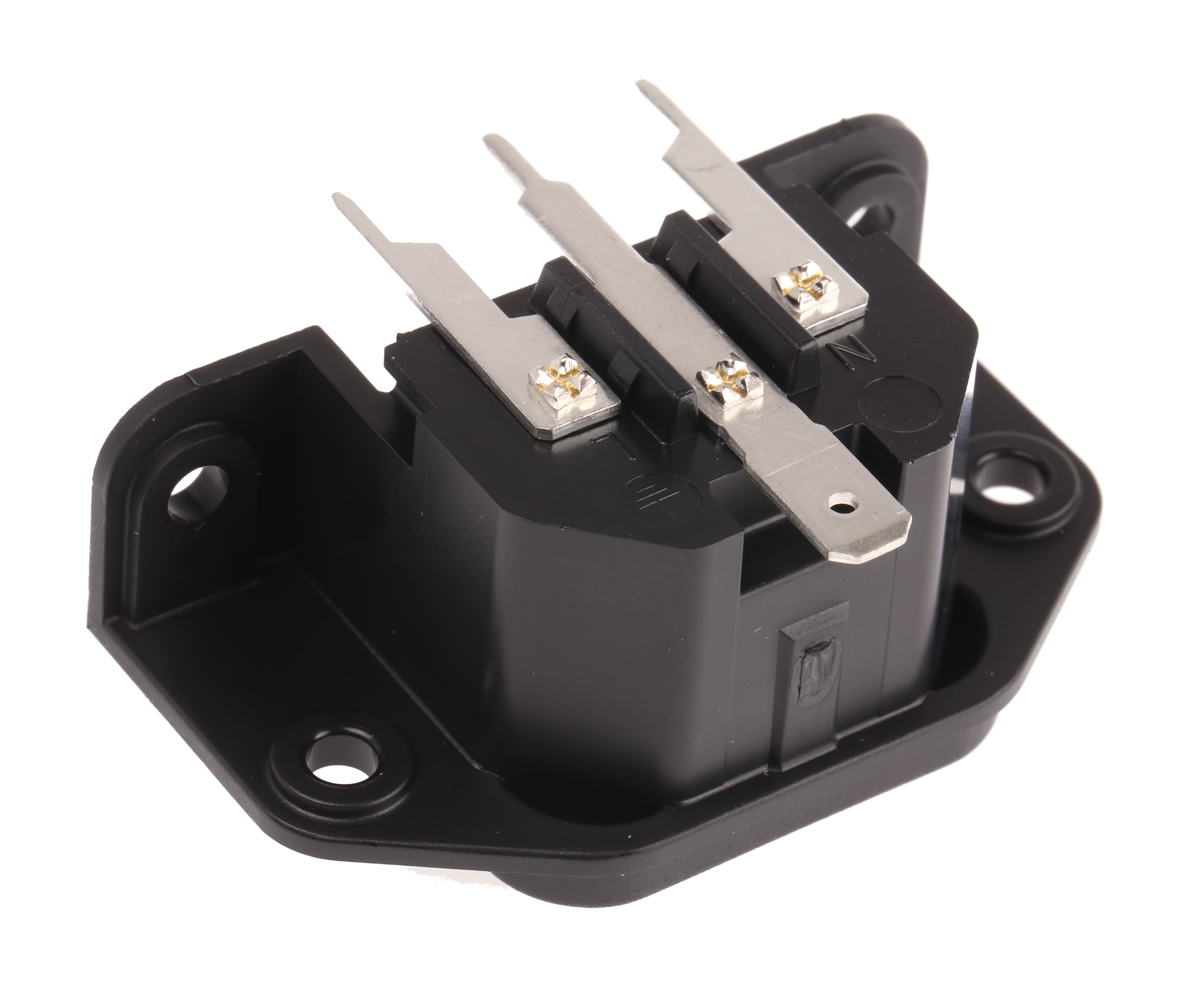 Schurter C14, C18 Panel Mount IEC Connector Male, 10A, 250 V