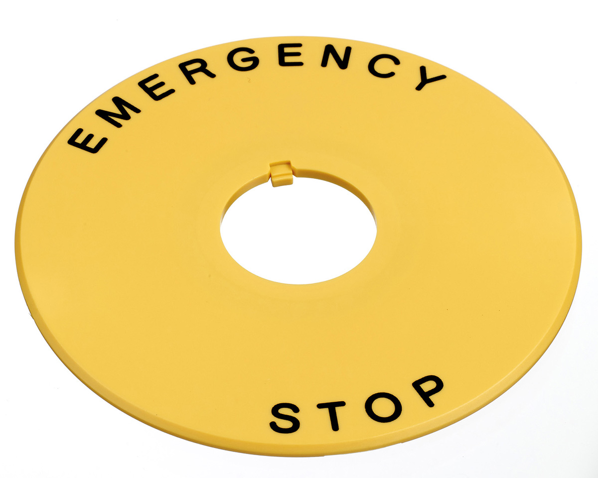 Idec Nameplate for Use with XW Series, Emergency Stop