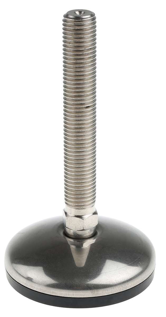 Nu-Tech Engineering M16 Stainless Steel Adjustable Foot, 750kg Static Load Capacity 3.5° Tilt Angle