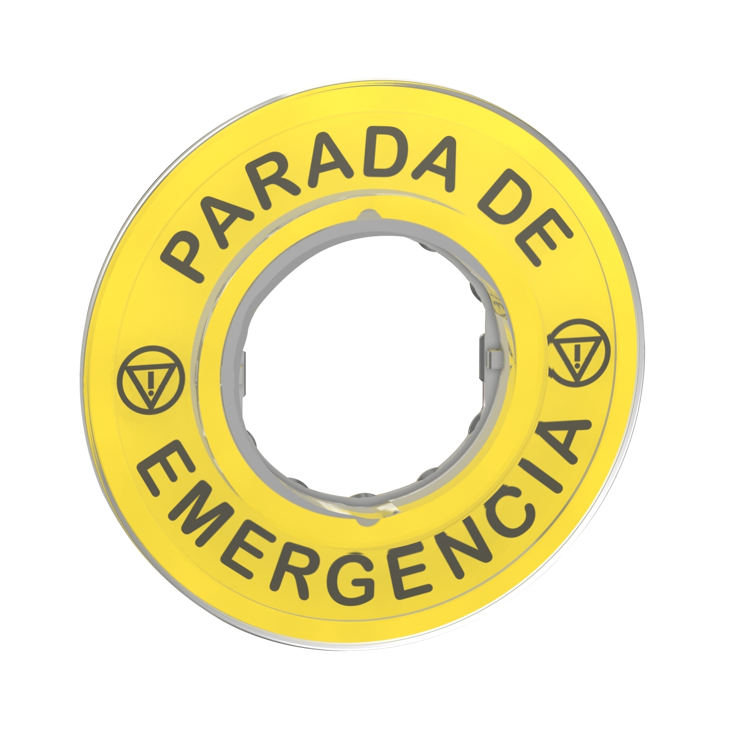 Schneider Electric 3D Marked Legend Plate for Use with Emergency Stop Mushroom Head Push Button, Parada De Emergencia,