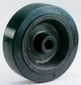 LAG Black Rubber High Temperature Resistant, Non-Marking, Quiet Operation Trolley Wheel, 80kg