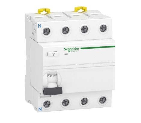 Schneider Electric Acti9 iIDK RCCB, 25A, 4 Pole, 30mA, Type AC, 380 → 415V ac
