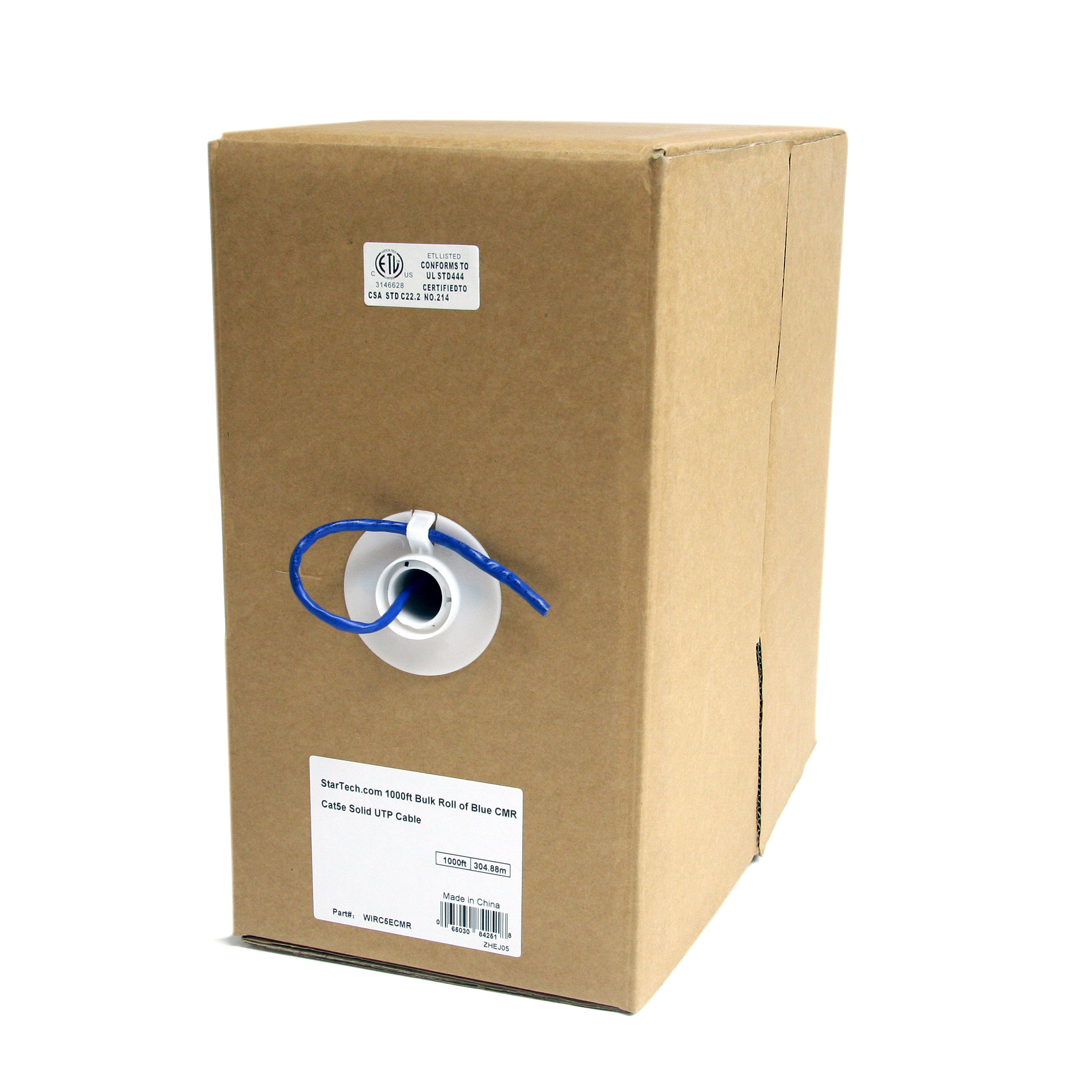 StarTech.com, 305m Cat5e, Blue, U/UTP Unshielded, Unterminated PVC Sheath