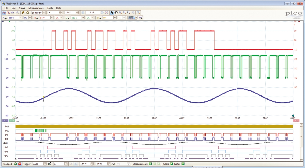 Pico Technology 3204D MSO PicoScope 3000 Series, 70MHz PC Based Oscilloscope, 2 Analogue Channels, 16 Digital Channels