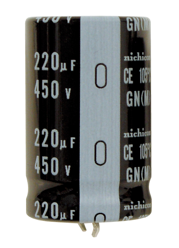 Nichicon 220μF Aluminium Electrolytic Capacitor 450V dc, Snap-In - LGN2W221MELA40