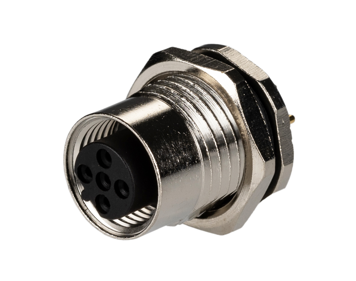 TE Connectivity Circular Connector, 5 Contacts, Rear, M12 Connector, Plug, Female, IP67, M12 Series