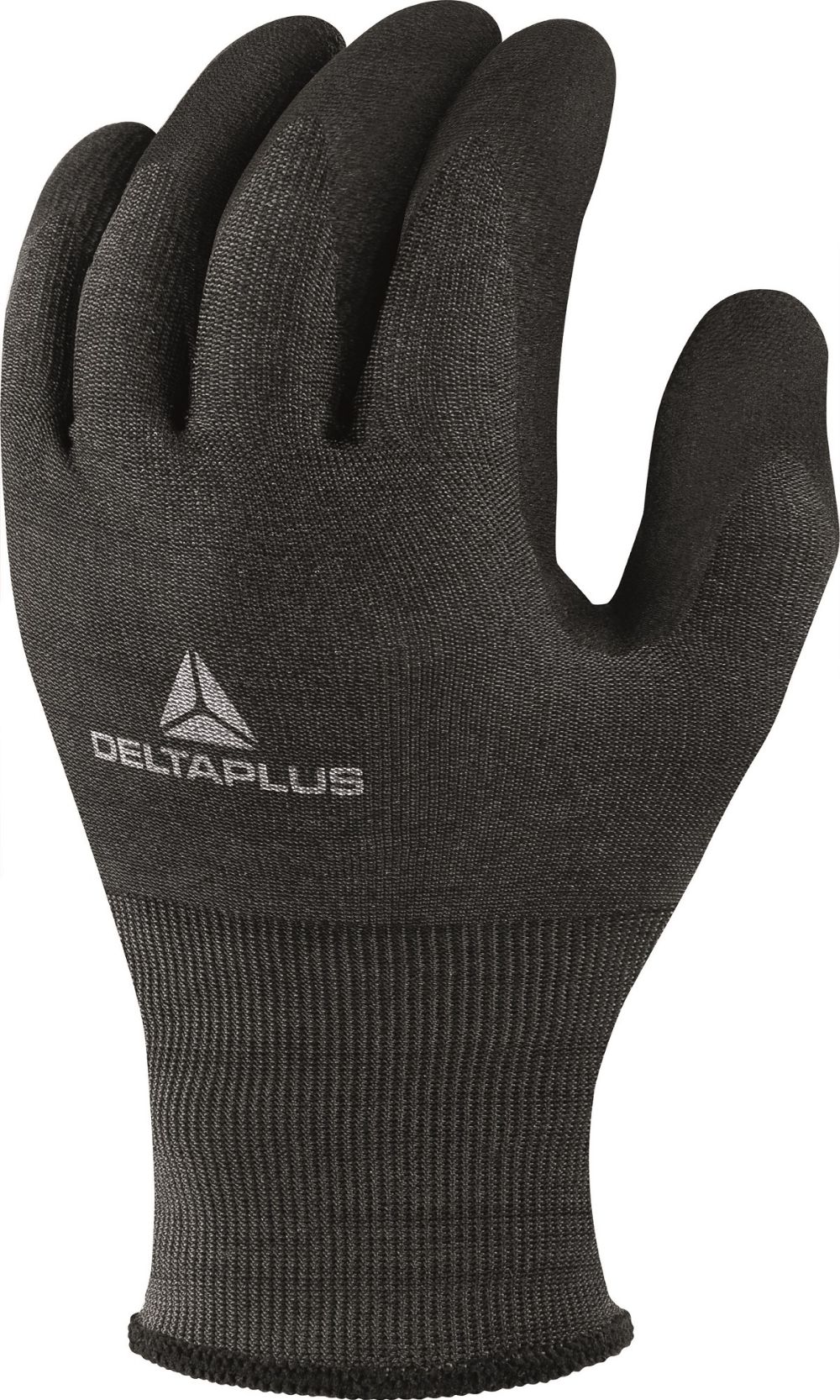 Delta Plus Black Nitrile General Handling Gloves, Size 9, Nitrile Foam Coating