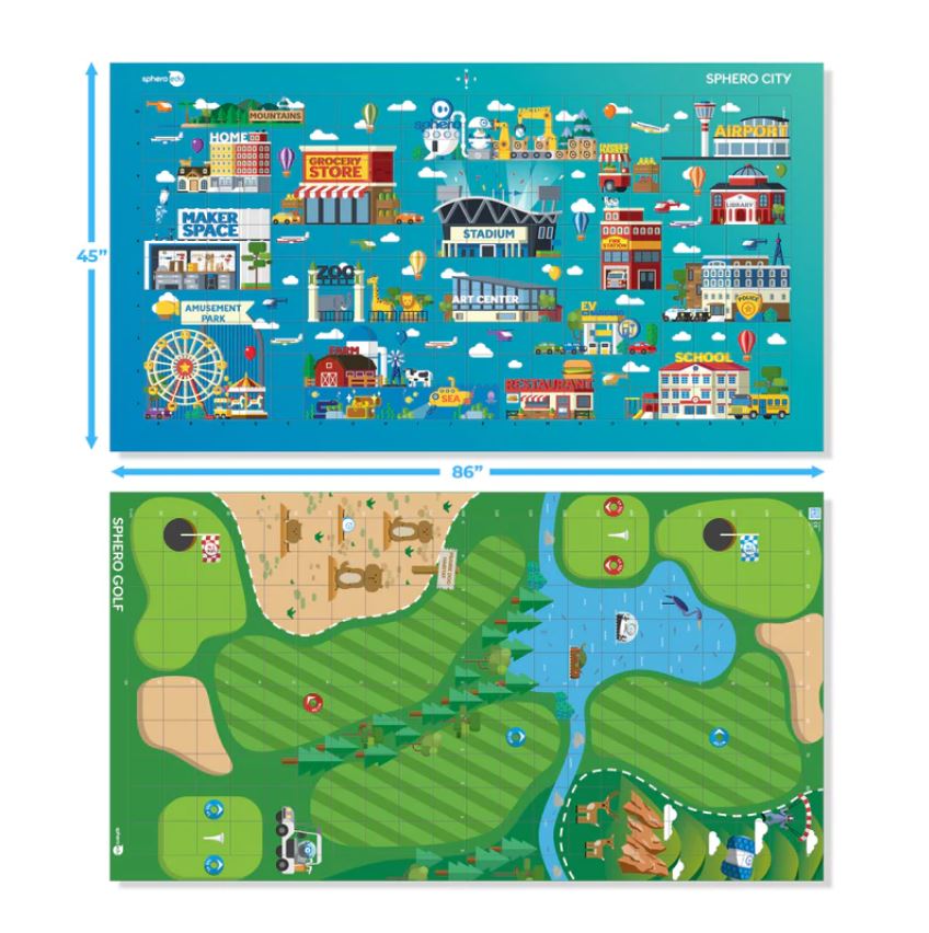 Sphero Code Mat Sphero City & Golf for Sphero Robot Explorer Kit Classroom Kit