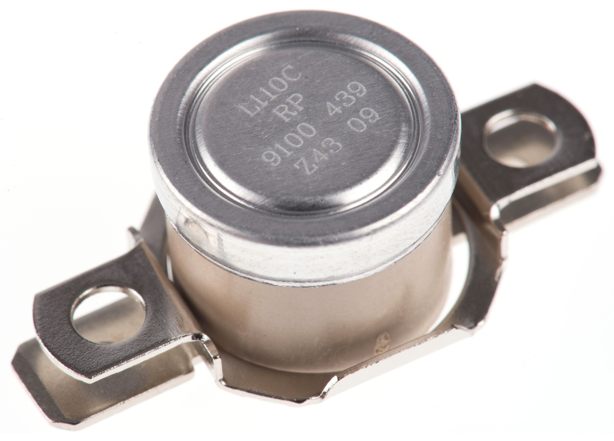 Honeywell Bi-Metallic Thermostat, Opens at +110°C, Closes at +95°C, +186°C Max, NC, Automatic Reset