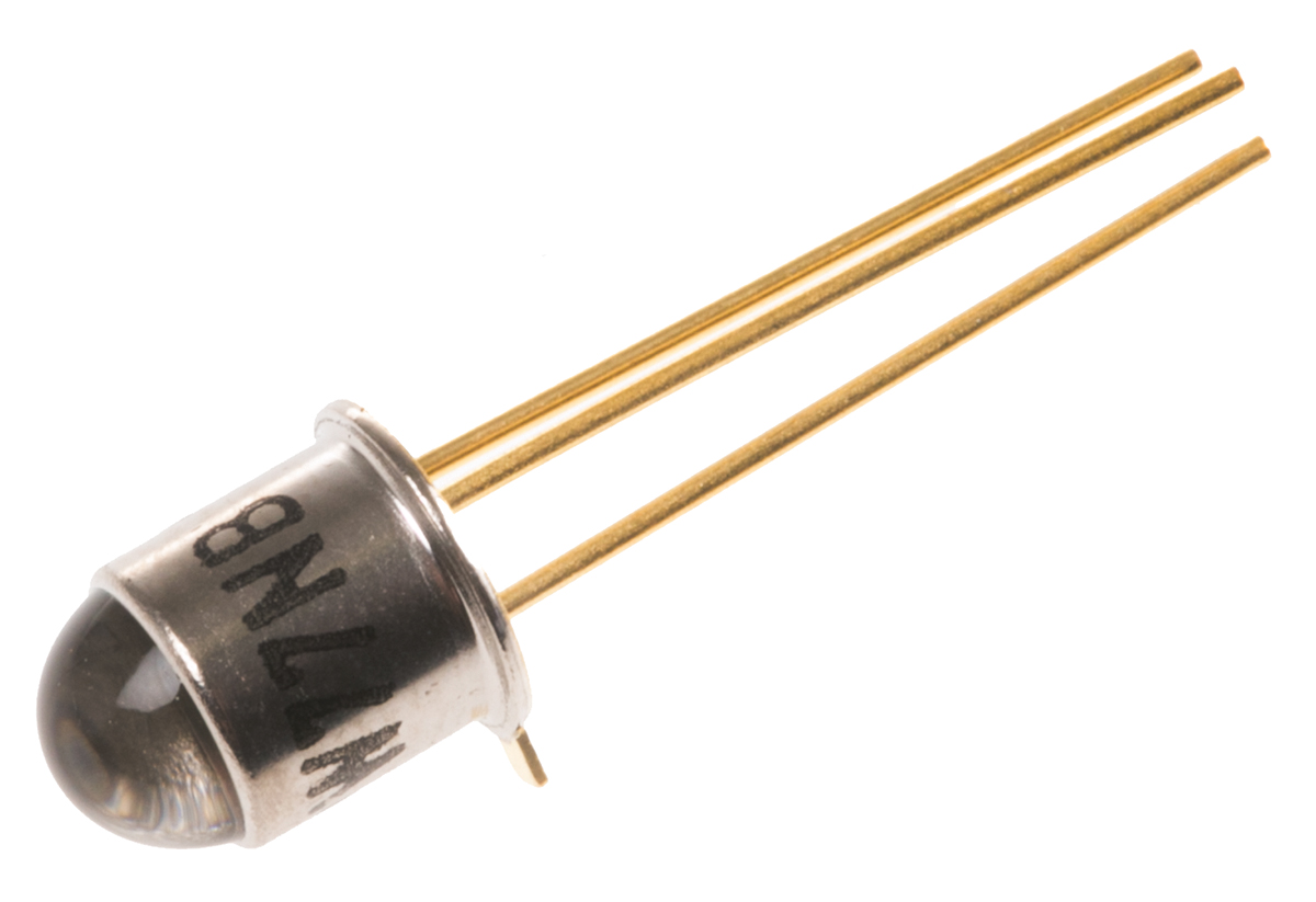 BPW77NB Vishay, 20 ° IR + Visible Light Phototransistor, Through Hole 3-Pin TO-18 package