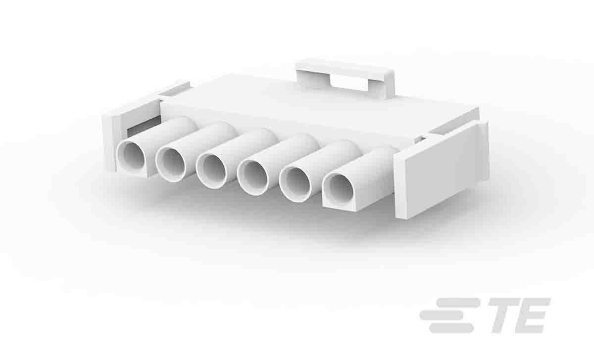 TE Connectivity, Universal MATE-N-LOK Male PCB Connector Housing, 6.35mm Pitch, 6 Way, 1 Row