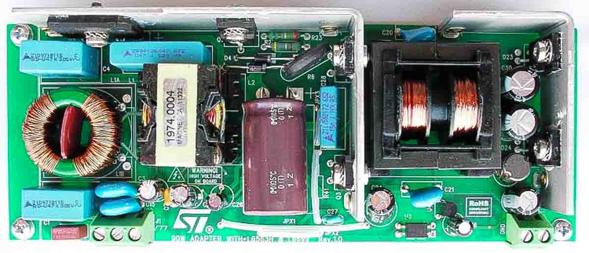 STMicroelectronics Evaluation Board Power Management for L6563H, L6699 for Portable Computer Power Adapter