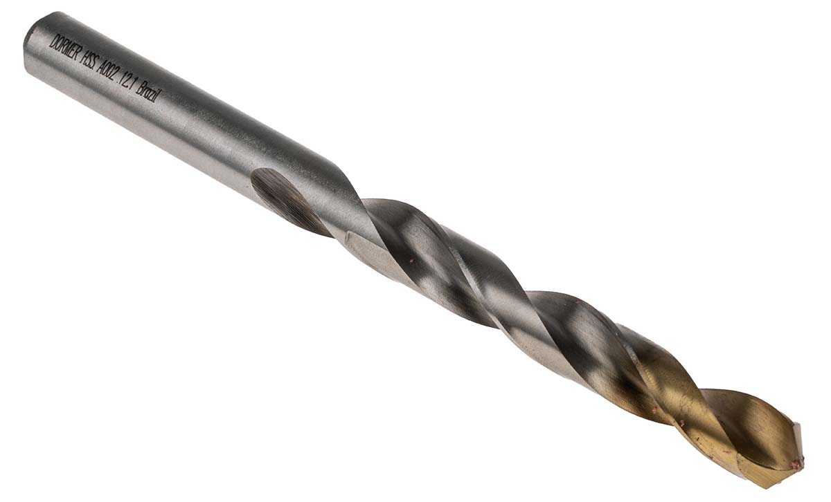 Dormer A002 Series HSS Twist Drill Bit, 12.1mm Diameter, 151 mm Overall