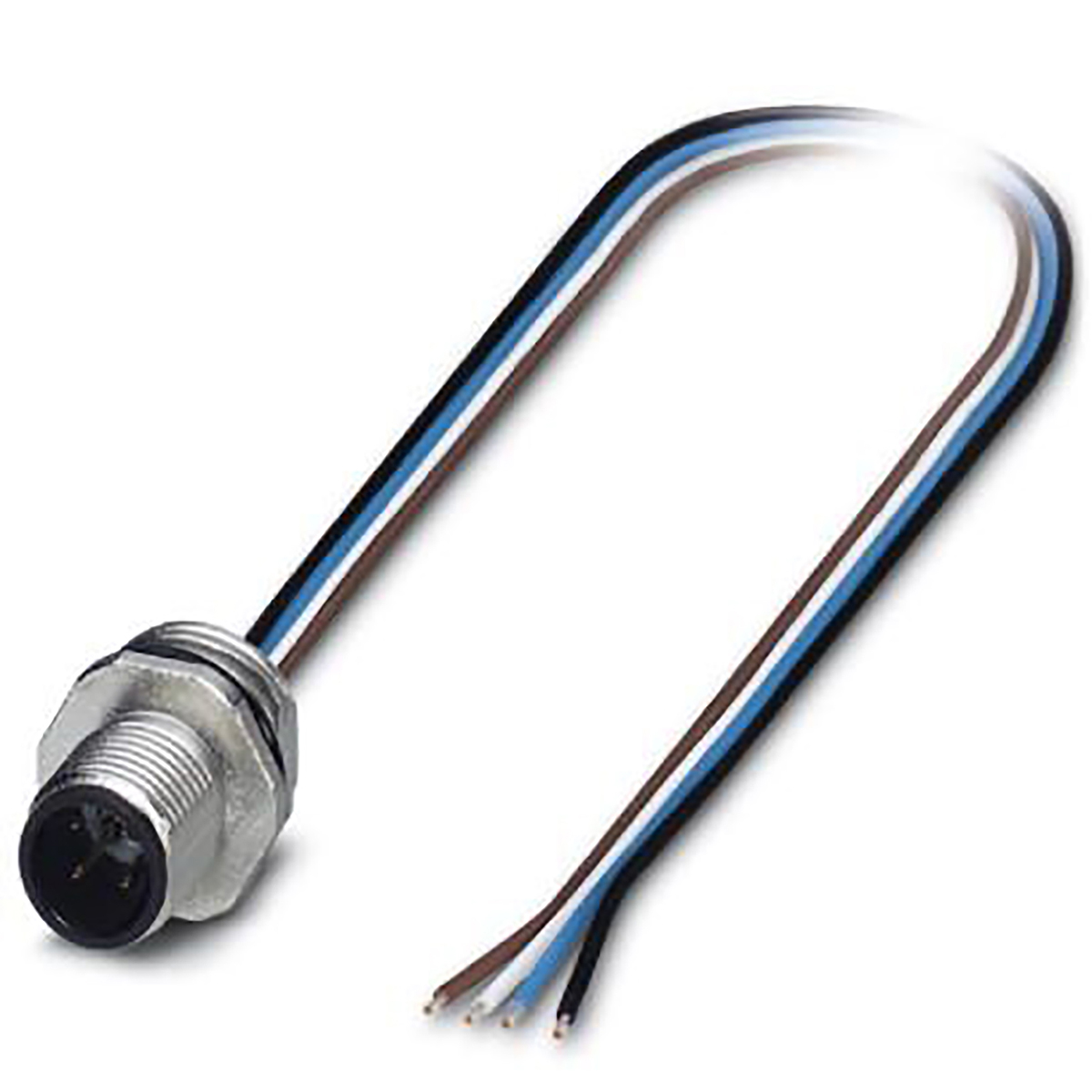 Phoenix Contact Male 4 way M12 to Sensor Actuator Cable, 500mm