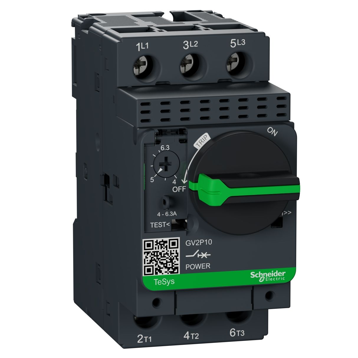 Schneider Electric TeSys 690 V Motor Protection Circuit Breaker, 3P Channels, 4 → 6.3 A, 6 kA