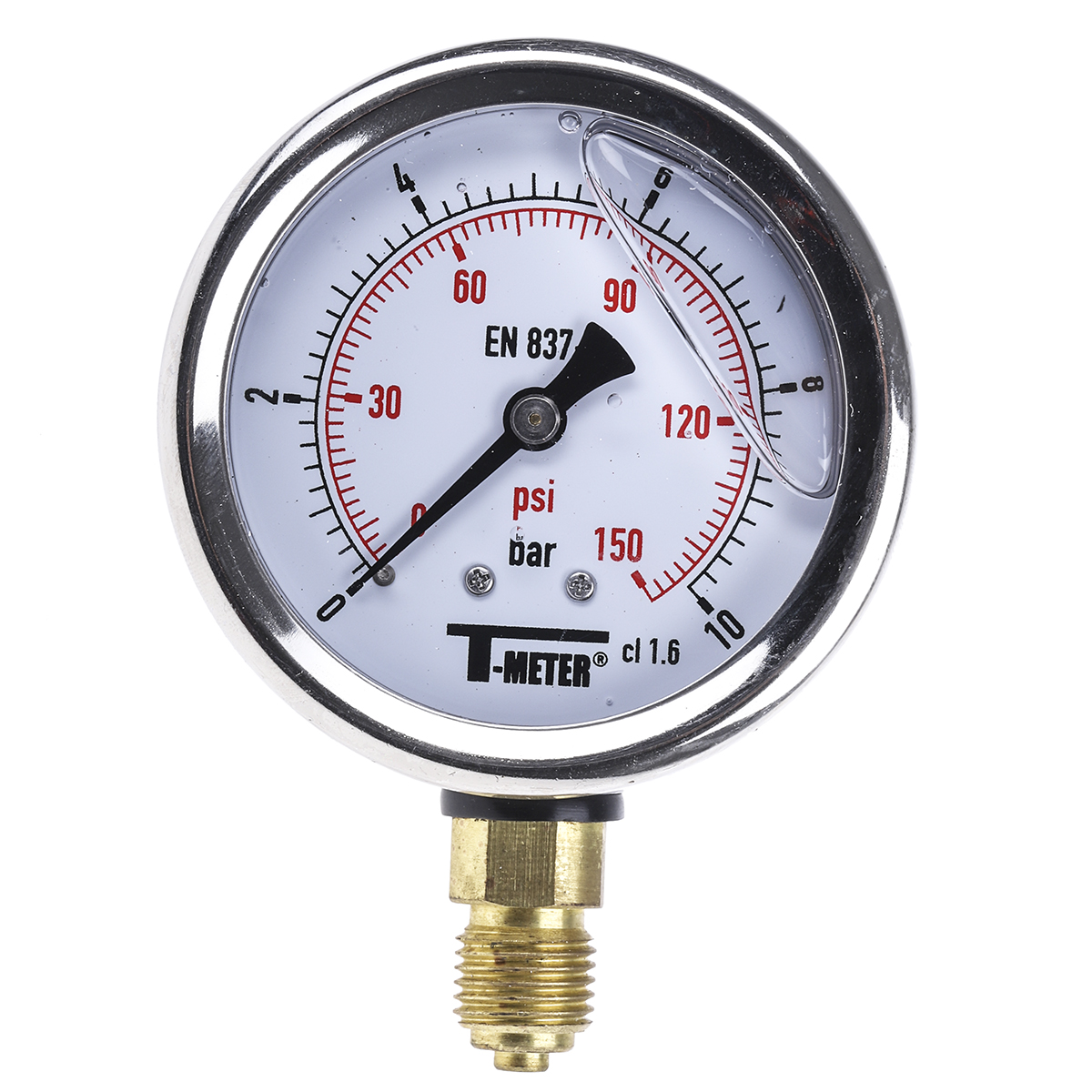 Sferaco G 1/4 Analogue Pressure Gauge 10bar Bottom Entry 63mm Outside Diameter