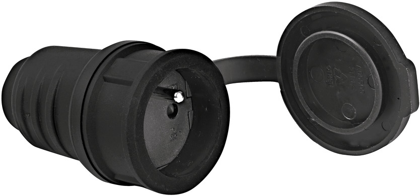 brennenstuhl French Mains Plug & Socket, 16A Black, Cable Mount, 250 V