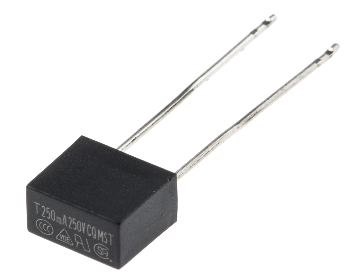 RS PRO PC Board Non Resettable Fuse, Radial 250mA, 250V ac